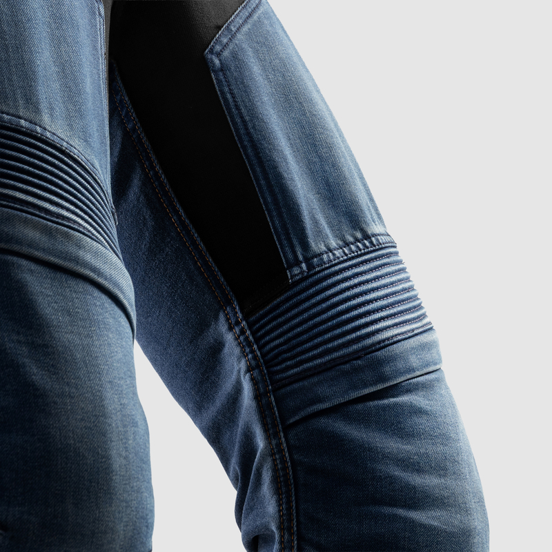 JEANSY MOTOCYKLOWE REBELHORN EAGLE 4 WASHED BLUE REGULAR FIT - obrazek 7